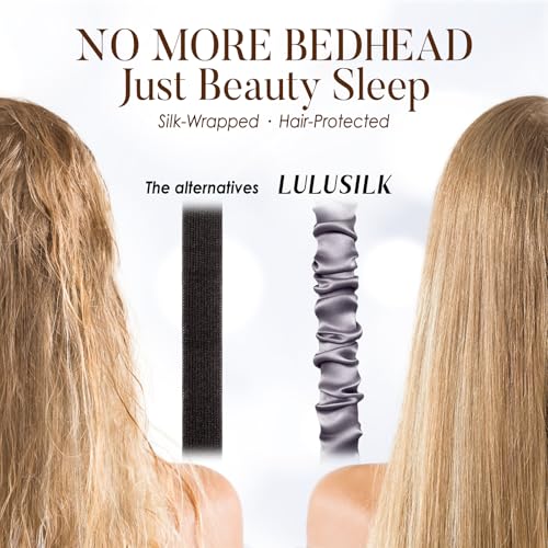 Mulberry Silk Sleep Eye Mask for Sleeping Women Men (Charcoal Gray / 1 Count (Pack of 1))
