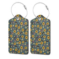 Sewant Mushrooms Leather Luggage Tag with Stainless Steel Ring (1 PCS / Sewant Mushrooms)