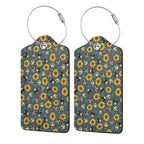 Sewant Mushrooms Leather Luggage Tag with Stainless Steel Ring (1 PCS / Sewant Mushrooms)