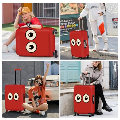 Funny Cartoon Eyes Luggage Cover (#1 / M(fits 24-26Inch suitcase))