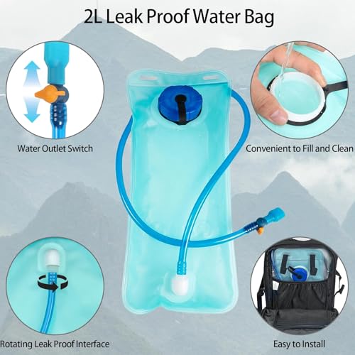 Hinkg Backpack with 2L Water Bladder (Black)