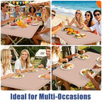 2 Pack Rectangle Spandex Fitted Table Cloth (Nude / 60" x 30" (Rectangular))