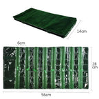Travel Jewelry Roll Bag Portable Organizer Pouch With Grids&PVC Cover Storage Bags for Necklace (Blackish Green Velvet 56 Grids)