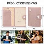 Passport Holder RFID Blocking Travel Wallet (Dusty Pink)