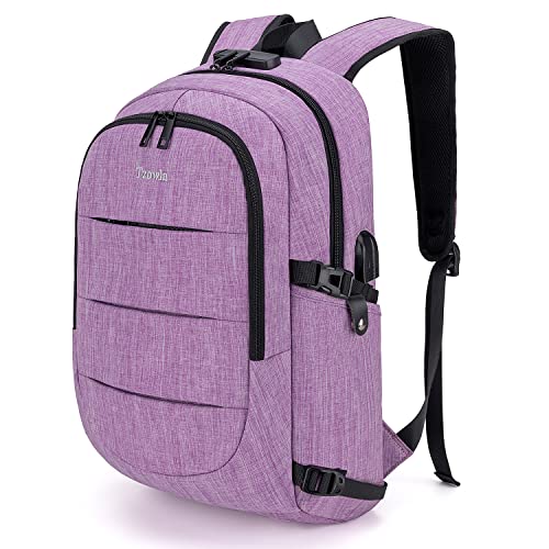 Travel Laptop Backpack Water Resistant Anti (Standard 17.3 inch / Purple)