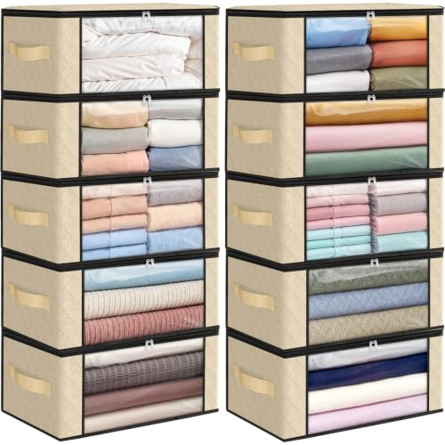 35L Closet Organizers (10 Pack-35l / Beige)