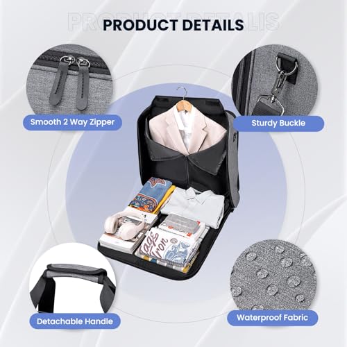 Garment Bags for Travel (Dark Grey)