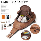 Sling Bag Crossbody Bags for Women Small Cross Body Bag Fanny Packs Chest Sling Purse for Daily Travel Leisure Sport (1-1 Brown)