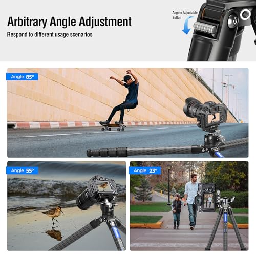 LS 365CX Professional Camera Tripod (60” Travel Tripod, Max Load 44LB)