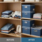 Storage Bins with Lids [3 (Royal Blue / S(3-Pack))