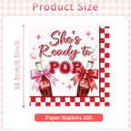 50 Pcs She's Ready to Pop Baby Shower Napkins Decorations (She’s Ready to Pop)