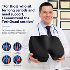 Seat Cushion Memory Foam Office Chair Cushion (Large / Black)