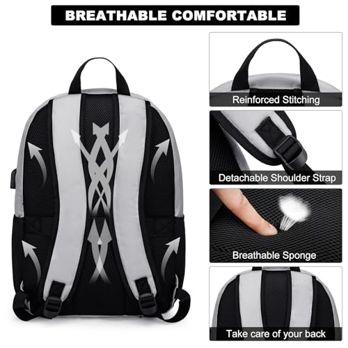 High School & College Backpack for Students (Dh56-gray / 17.3 Inch)