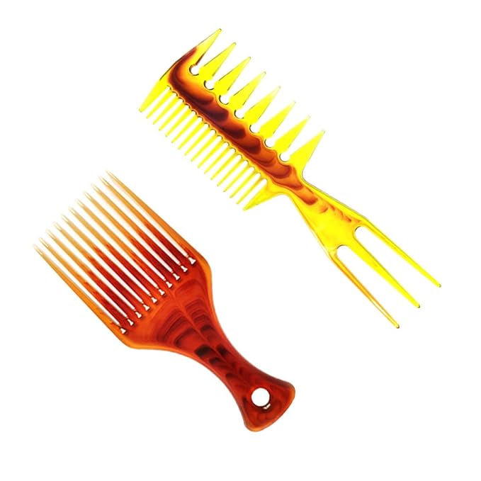 Oil Hairstyle Comb for Men Wide Tooth Hair Styling Comb Lightweight Salon with Scalp Massage 8.26 Inch for Slicked-Back Hair