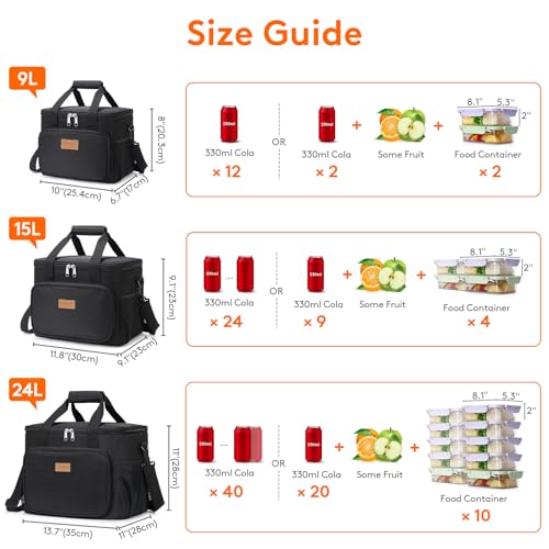 Medium Lunch Bag (Black / Medium(9L))