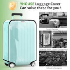 26 Inch Clear PVC Waterproof Luggage Cover with Large Velcro (26 inch)