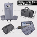 2 in 1 Garment Duffle Bags for Travel Mens Carry (Laptop Compartment)