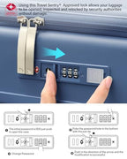 24 Inch Expandable Checked Luggage (Interstellar Blue / 24 Inch EXT)