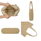 Straw Beach Tote Bag (Beige)
