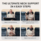 Pillow Scientifically Proven Neck Support Travel Pillow for Airplanes (Coral)