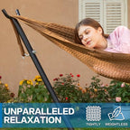 Double Hammock with Stand for Outside (Mayan Desert)