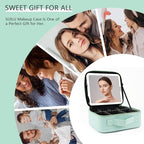 Makeup Bag with Led Mirror (Light Green-4 / with LED mirror)
