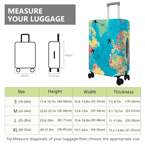 Travel Luggage Cover Suitcase Protector Fits 18 (C-1 / L(25-28in))