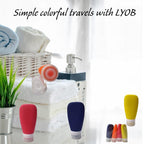 Travel Bottles for Toiletries (Red-Yellow-Navy Blue-Orange)