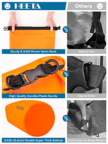 Waterproof Dry Bag Backpack with Emergency Whistle (10L / Orange)