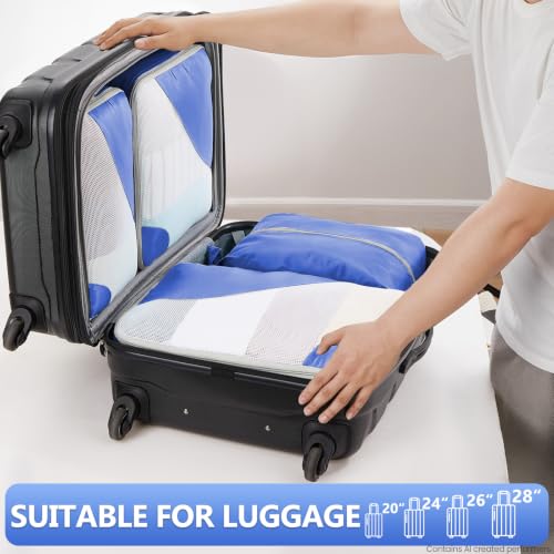 Packing Cubes for Travel (12 Blue)