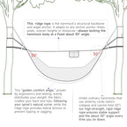 Camping Hammock with Mosquito Net (Top-yellow)