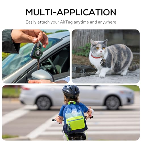 IP67 Waterproof AirTag Holder (Black/Green)