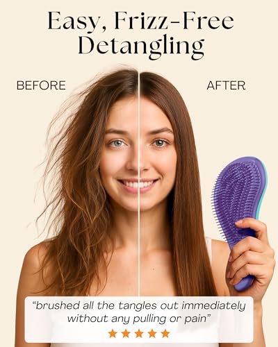 Detangling Comb & Brush Set for Girls (Mermaid)