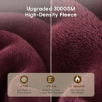 Fleece Throw Blanket 50"x60" (Wine Red / Throw(50" X 60"))