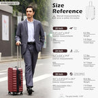 Lightweight Luggage with TSA Lock (Medium(24in) / Wine Red)