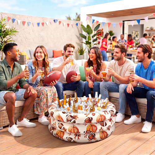 Inflatable Fall Football Cooler (Brown / Fall Football)
