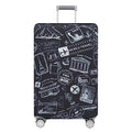 Travelkin Luggage Covers For Suitcase Tsa Approved Suitcase Cover Protector (World Marks-Grey / XL)