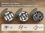 Round Shoe Organizer (Gray / 1 PACK)