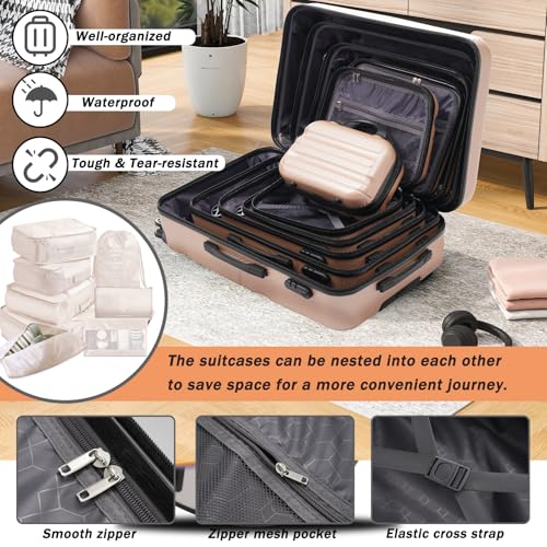 Luggage Set 13 Piece (Champagne / 13-piece Set)