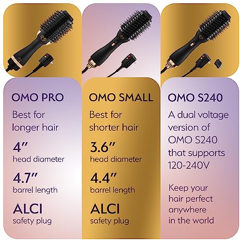 Manual Dual Voltage Blowout Hair Dryer Brush (Black - 60mm - Manual Dual Voltage)