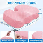 Seat Cushion Memory Foam Office Chair Cushion (XX-Large / Pink)