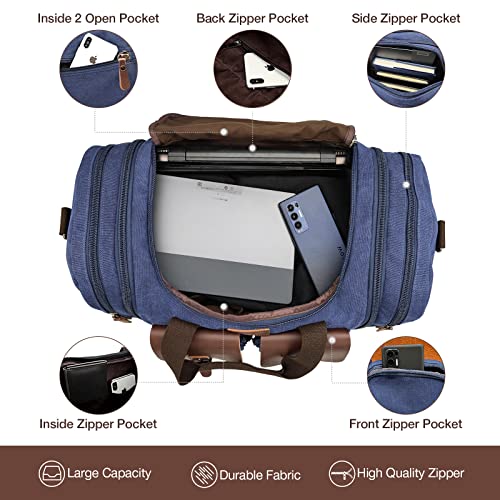 Canvas Duffle Bag (Blue / Large-50L Duffle Bag)