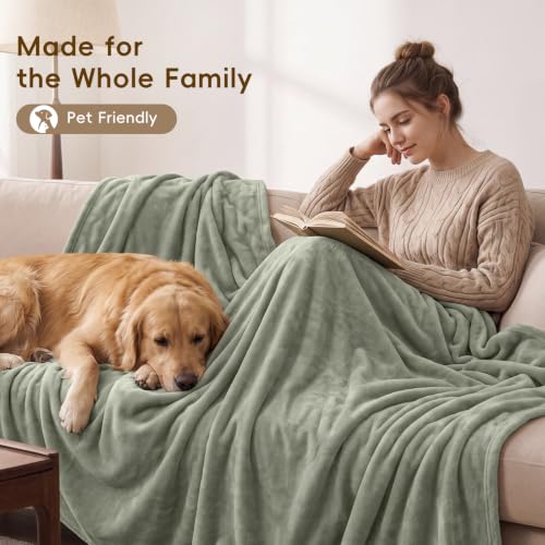 Fleece Blanket Queen 90"x90" (Seagrass / Queen(90" X 90"))