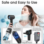 110000 RPM Brushless High Speed Plasma Hair Dryer for Home Travel (Black)