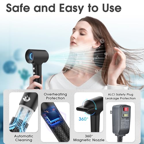 110000 RPM Brushless High Speed Plasma Hair Dryer for Home Travel