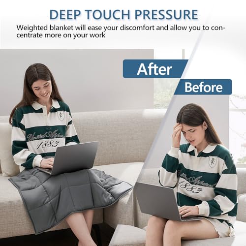 Weighted Lap Blanket 7lb (01-dark Grey / 29" x 24" | 7lbs)