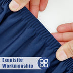 2 Pack Rectangle Spandex Fitted Table Cloth (Navy / 72" x 30" (Rectangular))