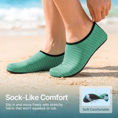 Water Shoes for Women Men Quick (5-6 Women/4-5 Men / Green-w001)