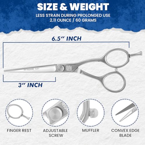 Professional Scissors 6.5" Korean Convex Edge Blade (Hair Cutting Scissors / KOREAN CONVEX EDGE 6.5")