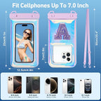 Waterproof Phone Pouch Floating (Iridescent Purple Letter)
